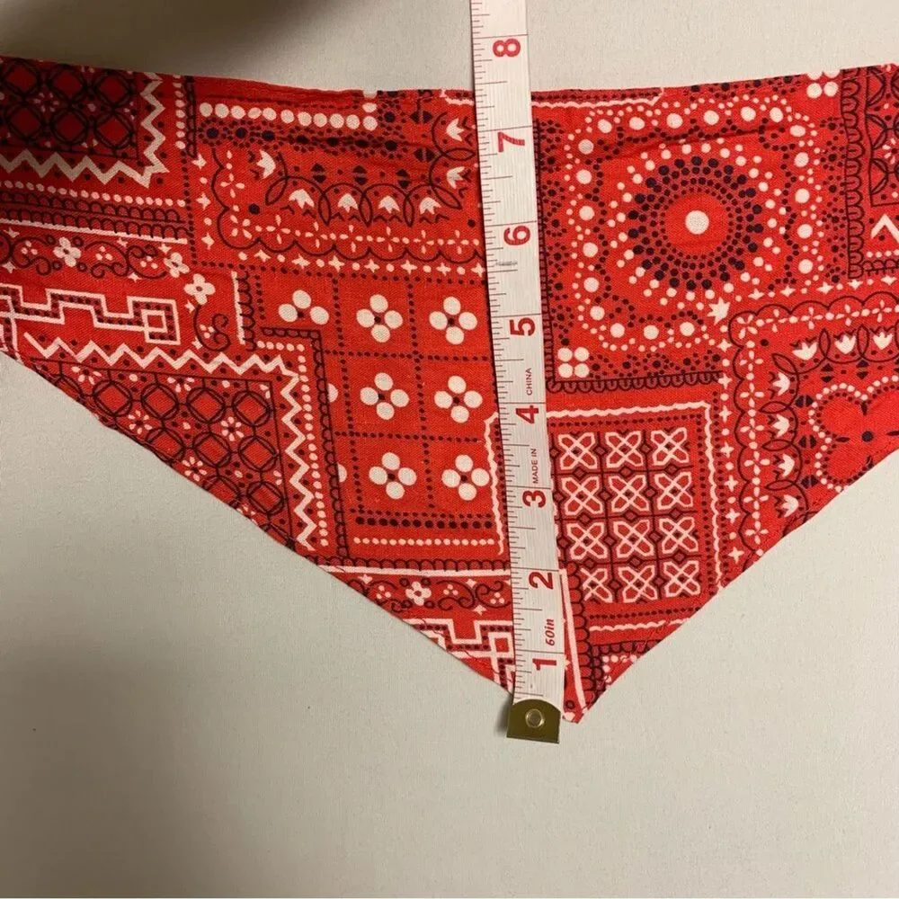 Red Bandana Cowboy Halloween Costume Western Neckerchief Neck Scarf Classic